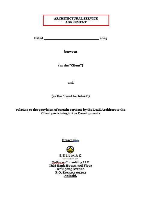 Architectural Service Agreement document preview