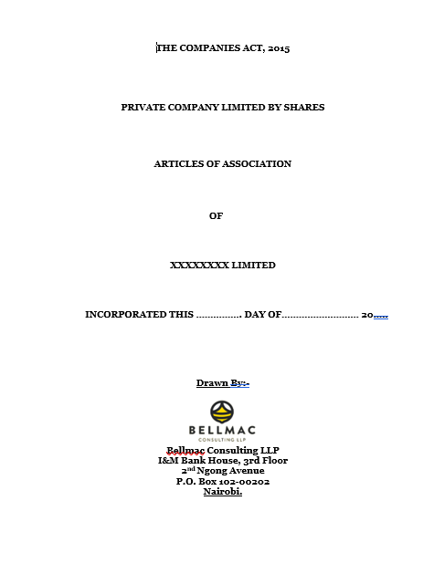 Article of Association document preview