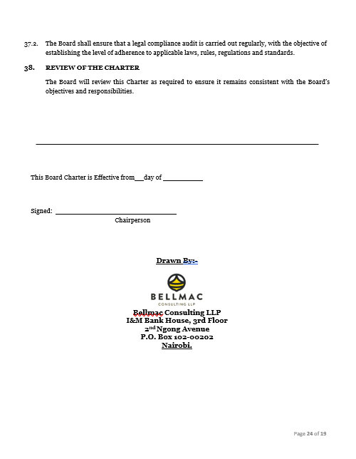 Board Charter document preview