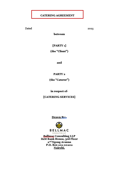Catering Agreement document preview