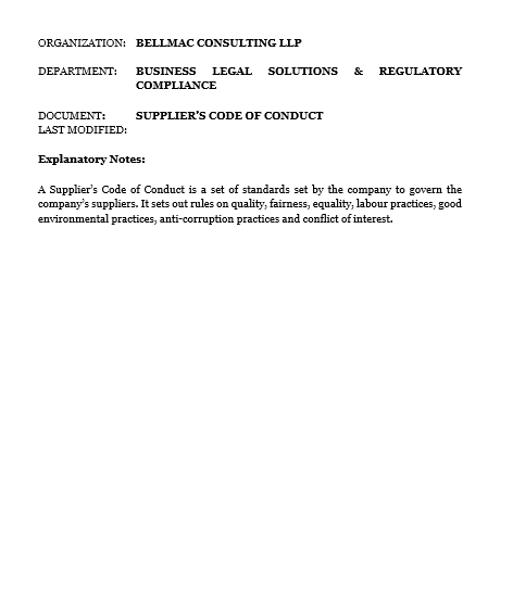 Code of Conduct-Supplier document preview