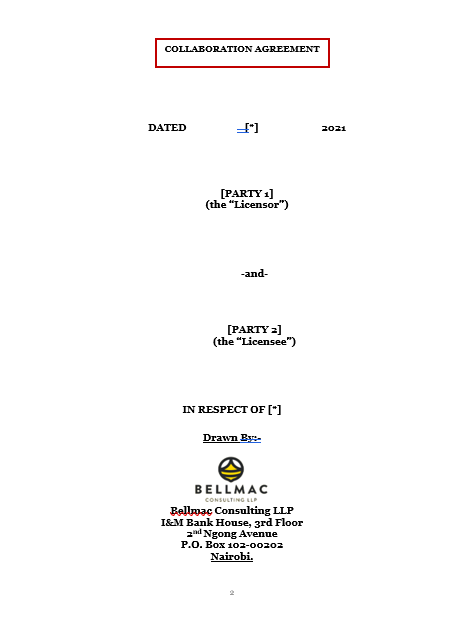 Collaboration Agreement document preview