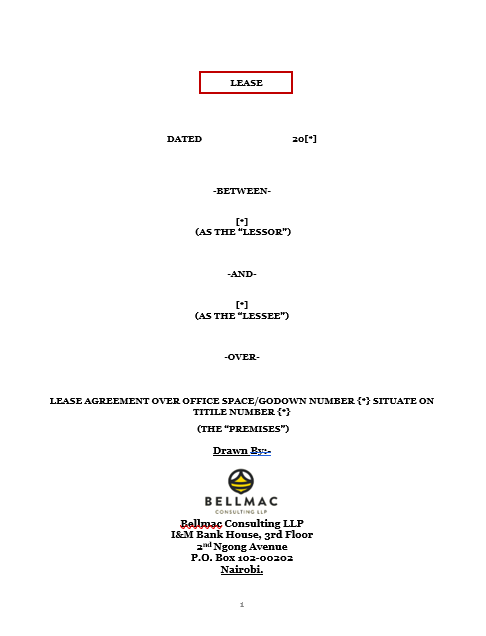 Commercial Lease (Long Term) between Two companies (Pro Lessee) document preview