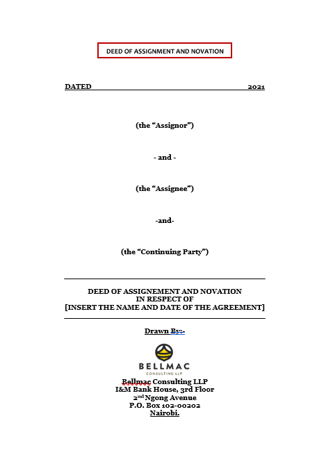 Deed of Assignment and Novation document preview