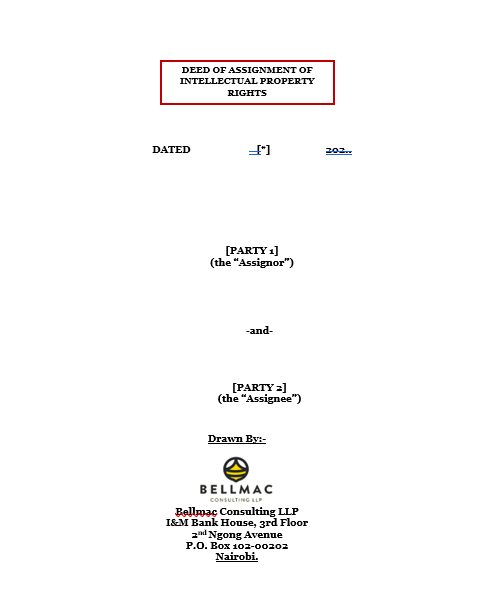 Deed of Assignment of Intellectual Property Rights (pro-assignor) document preview