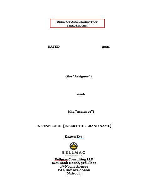 Deed of Assignment of Trademark (Absolute) document preview