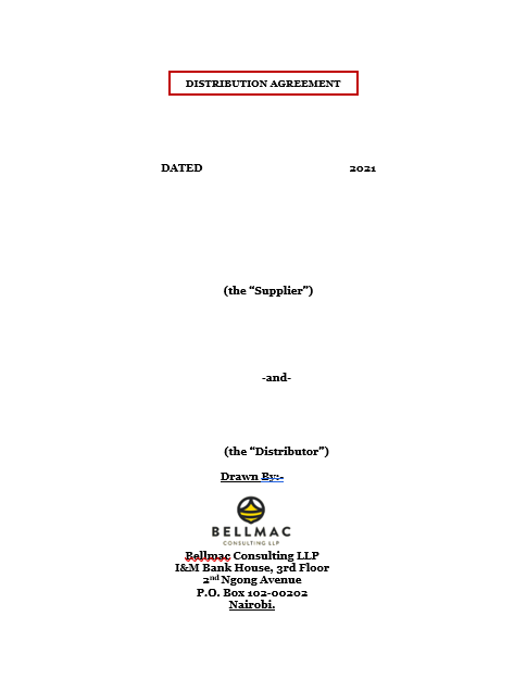 Distribution Agreement Non-exclusive document preview