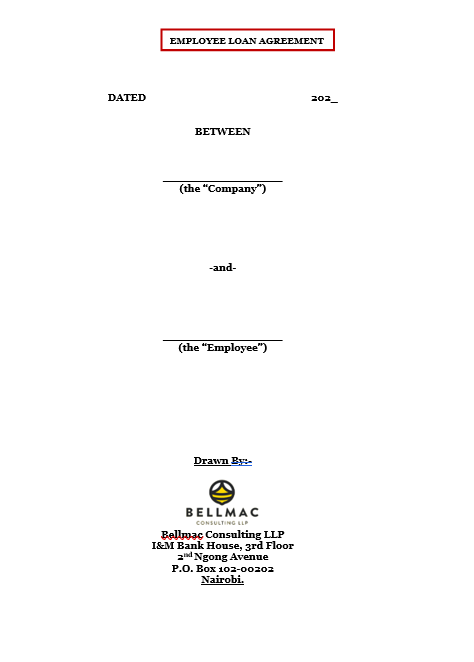 Employee Loan Agreement - Simple document preview