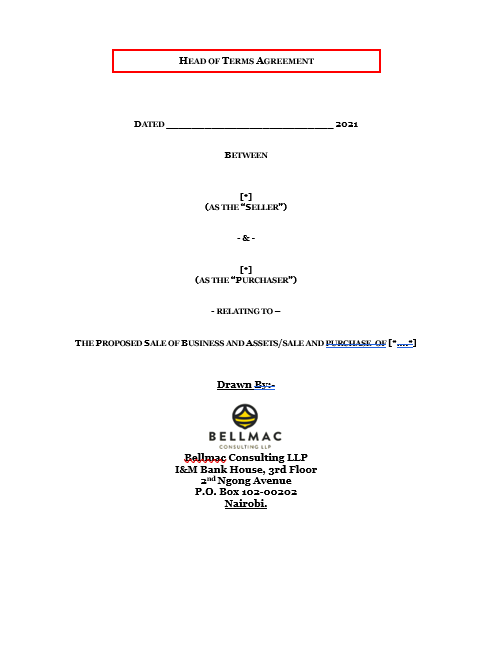 Heads of Terms Agreement document preview