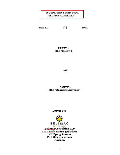Independent Surveyor Service Agreement document preview