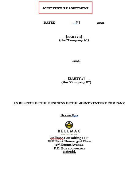 Joint Venture Agreement (simple) document preview