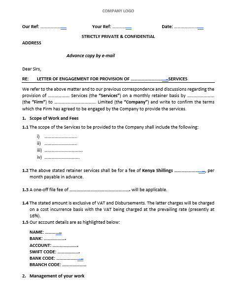 Letter of Engagement document preview