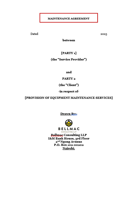 Maintenance Contract document preview
