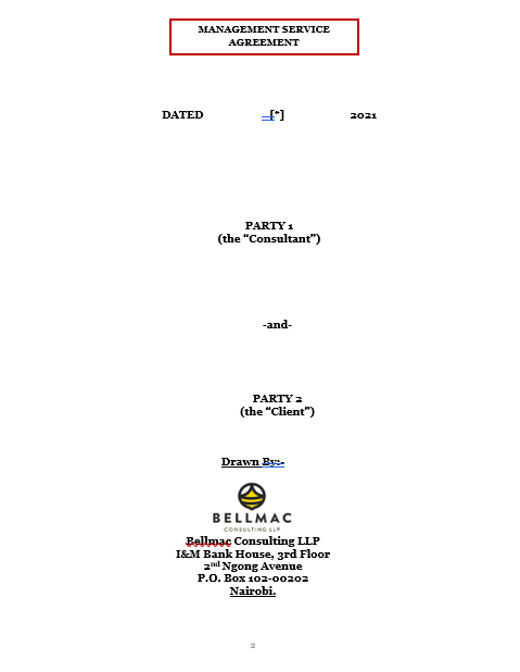 Management Service Agreement document preview