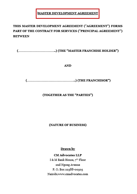 Master Development Agreement document preview