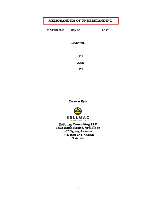 Memorandum of Understanding document preview