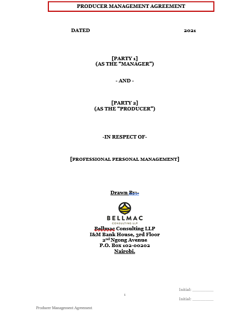 Producer Management Agreement document preview