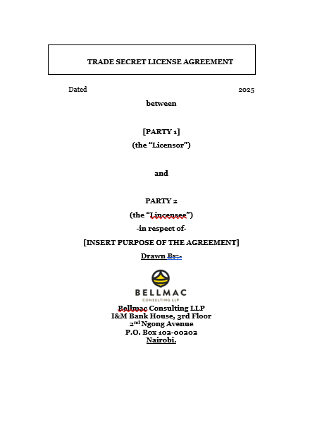 Trade Secret License Agreement document preview