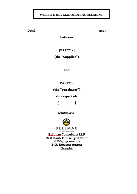 Website Development Agreement document preview