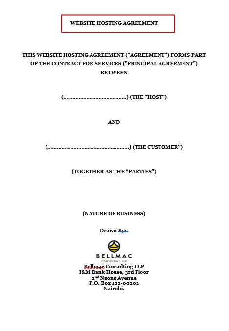 Website Hosting Agreement document preview